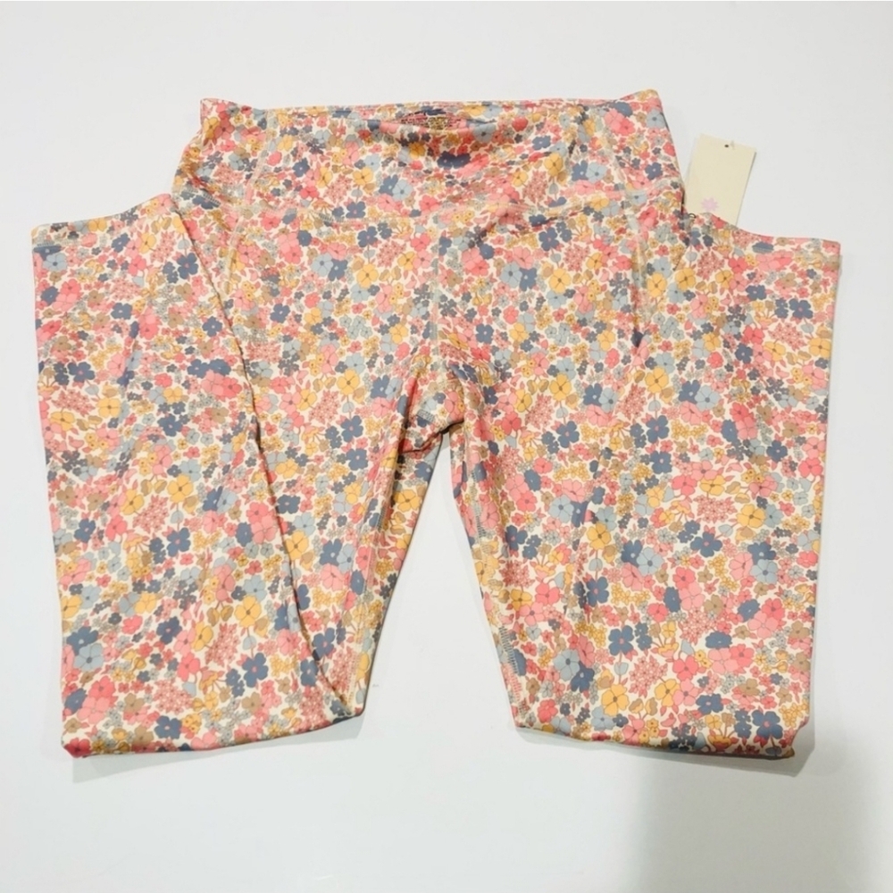 Kensie vanilla Ditsy Floral Leggings Size Large